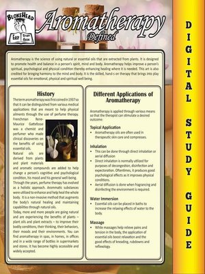 cover image of Aromatherapy ( Blokehead Easy Study Guide)
